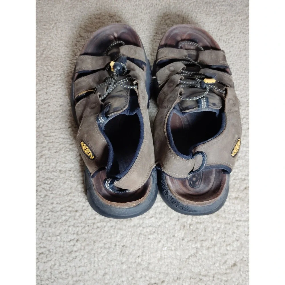 KEEN Daytona II Leather Fisherman Sandals Brown Men's 10.5 Comfort Outdoor Beach